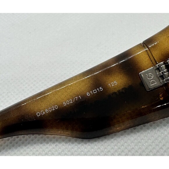 Dolce & Gabbana DG 6020 502/71 Sunglasses 61-15-125 Tortoise Shell Wrap Italy - Picture 11 of 11